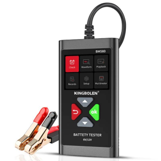 Tester autobaterií BM580 digitální LCD, multifunkční, 2 Ah - 220 Ah, 6V, 12V